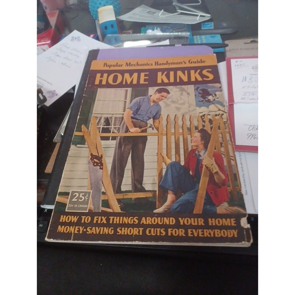 Popular Mechanics Home Kinks 1943 Vintage Handyman Guide Book WWII Era
